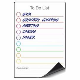 Dry Erase Small Magnetic to Do List White Board for Fridge A5 - Lined Dry Erase Todo List for Refrigerator - Daily Magnetic Planner - Mini Whiteboard Checklist - Magnet Task List White Board