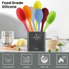 GEEKHOM Silicone Cooking Spoons, 4 Pieces 11" Heat Resistant Silicone