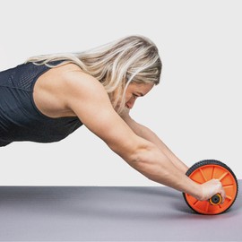 Phoenix Fitness Ab Roller for Abdominal Training - Fitness Exercise Abs Roller Wheel for Home and Gym - Foam Grip Handles for Ab Core Workout