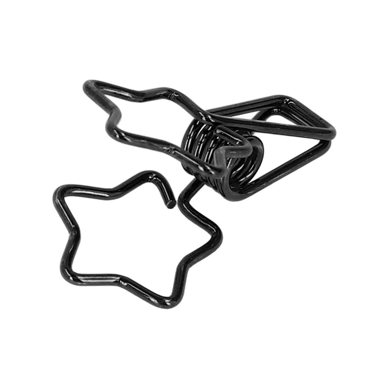 100Pcs Paper Binder Clips Cute Star Shape Metal Small Binder