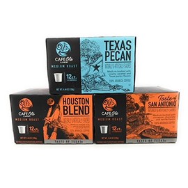 Cafe Ole Taste of Texas Gourmet Coffee K Cups Gift Assortment, 12ct. (36 Cups) Houston Blend, Texas Pecan, Taste of San Antonio
