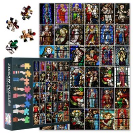 Saints in Religion Puzzles 1000 Pieces Puzzle Adults, Jesus Christ 1000 Pieces Puzzles for Adults, 70 x 50 cm Puzzle Impossible Skill Game for the Whole Family