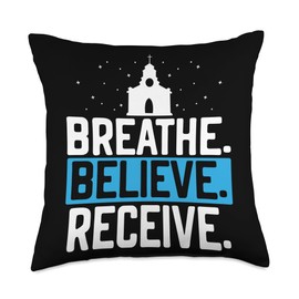 Christian Meditation Christianity SteMi Apparel Meditation Jesus Christ Yoga Zen Christianity Throw Pillow, 18x18, Multicolor