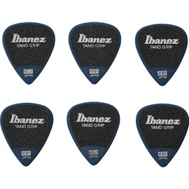 IBANEZ Flat Pick Sand Grip - Blue Pack of 6 (PPA14HSG-DB)