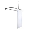 Utopia Alley Rustproof Wall Mounted Aluminum D-shape Shower Rod With