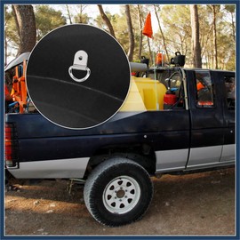 INFINAUTO 20pcs Silver Tone D Shape Tie Down Anchors Lashing Rings for Car Truck Trailer Cargo RV Boats Stylish Design