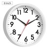 AKCISOT Wall Clock, Modern Small Wall Clocks Battery Operated 8