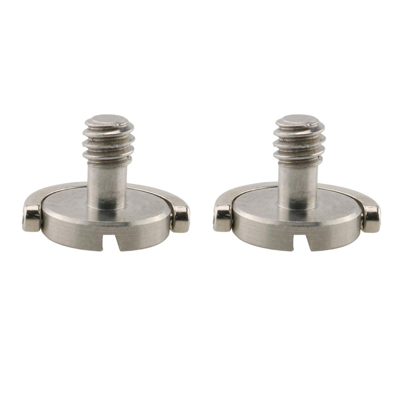 HJ Garden 2pcs 1/4-20 Thread D-Ring Stainless Steel Camera Fixing