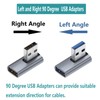ZIXINZIYI USB 90 Degree Adapter, Right Angle USB-A Male to