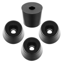 Recogwood 4Pcs Round Rubber Feet, D19mm x 15mm x H17mm Non Slip Furniture Feet Pads Rubber Bumpers Pad Protectors for Cabinet, Desk Tables, Couches, Chair