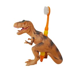 Tyrannosaurus Toothbrush Holder,Fun Dinosaur Bathroom Organizer for Kids,Toddler Bath Accessories Perfect for Child's Bathroom,Jurassic Theme Décor (Yellow)