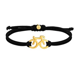 SAILBRACE Bicycle Royal Gold Bracelet Black, Polyester