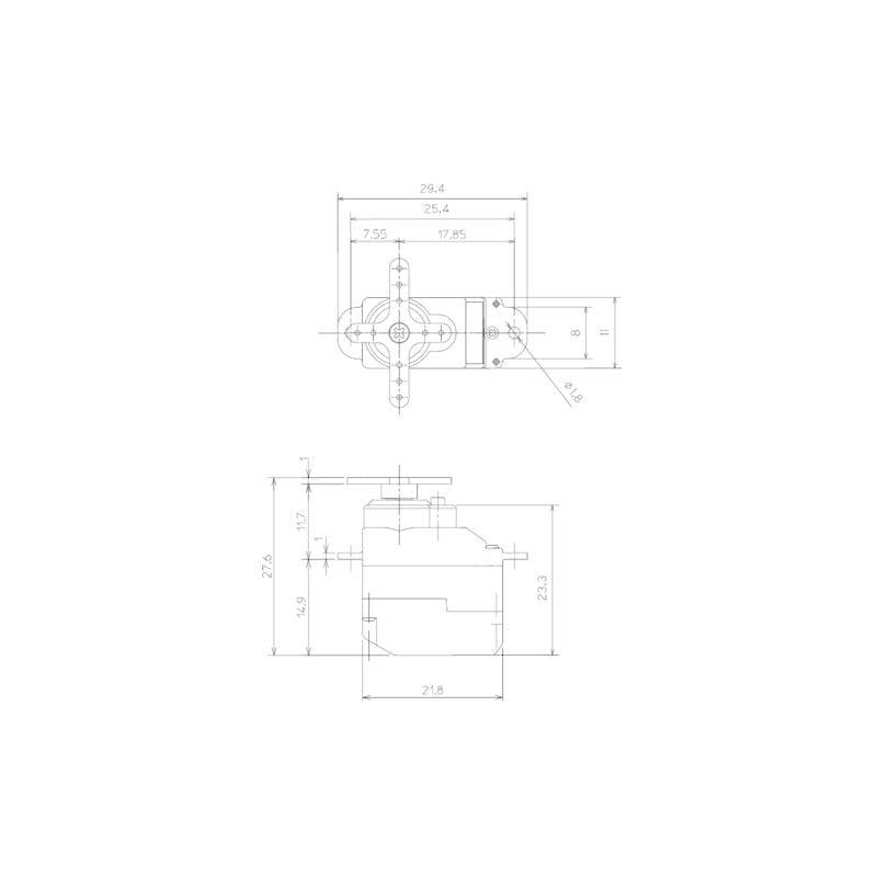 S3114 Ultra Mini Micro Analog Servo for Airplane