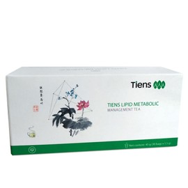 TIENS Lipid Metabolic Management Tea - 40 Bags x 1.5g - Herbal Tea Blend with Gynostemma, Lotus Leaves, Cassia Seeds, Chinese Knotweed, 6 Varieties of Green Tea, Calcium, Iron, Phosphorus
