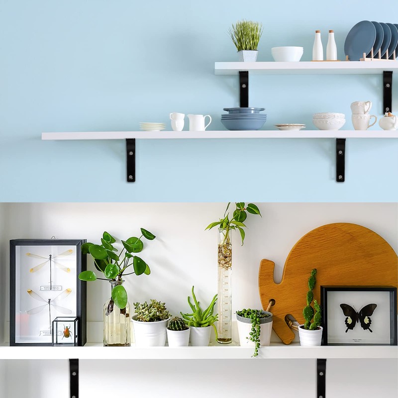 Hitchlike Set of 4, Shelf Bracket, L-Shaped, Steel Bracket, Shelf