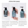 3PCS 300ml/500ml Press Liquid Soap Dispenser Reusable and Refillable Shampoo