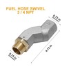 3/4 Inch NPT Fuel Hose Swivel 360 Rotating Connector for