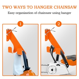 FACULX Chainsaw Hanger, Chainsaw Mount,Heavy Duty Chainsaw Holder,Chainsaw Wall Storage,Garage Organization Garage Storage Shed Organizer Mounted Chainsaw Rack,with Bandage (1pack)