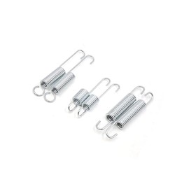 Motoforti 6 Pcs Metal Motorcycle Kickstand Kick Side Stand Spring Silver Tone Long-lasting