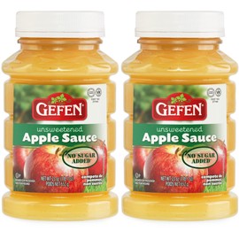 Gefen Unsweetened Apple Sauce, 23oz (2 Pack) No Sugar Added | Kosher for Passover