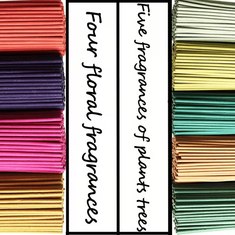 24/73/170 Bamboo Incense Sticks with Various Flavors for Home Use