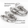 Nlvnmv 20 PCS M3 Stainless Steel Wire Rope Cable Clips,