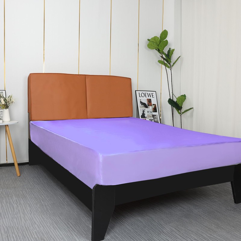 Lirex Satin Fitted Sheet, Luxurious Silky Smooth Polyester Bedding Soft