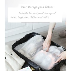 DAWNTREES 15Pcs Shoe Bag,Travel Storage Bags, Non-Woven Breathable Dust-Proof Bag with Rope, Suitable for Storing Shoes and Bags, Isolate Dust and Keep Shoes and Bags Clean and Tidy.