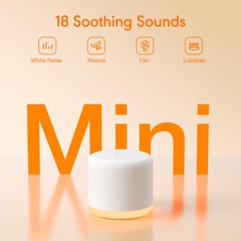SMILEBOP White Noise Machine with Night Light, 18 Soothing Sounds Portable Sound Machine for Baby Adults, Mini Travel Sound Machine for Sleeping with Memory Timer, Office Hotel Gift