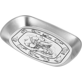 European Style Retro Fruit Plate Boat Shaped Vintage Tinplate Tray Metal Serving Tray Snack Fruit Plate Decorative Storage Tray Household Storage Tray Barbecue Plate, for Home Outdoor Camping