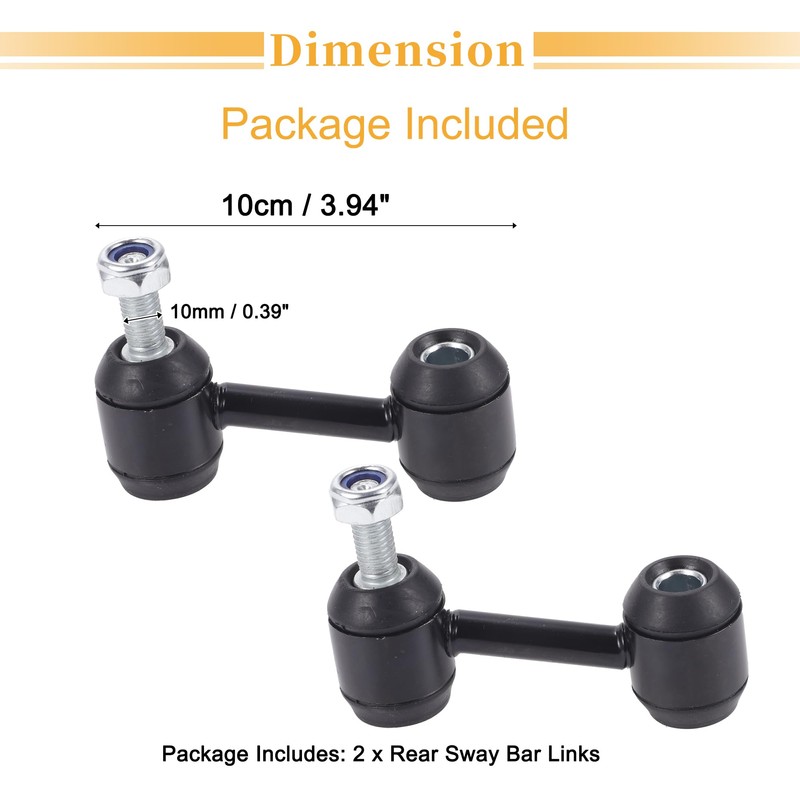 X AUTOHAUX 2pcs Rear Sway Bar Links Stabilizer Link Kit