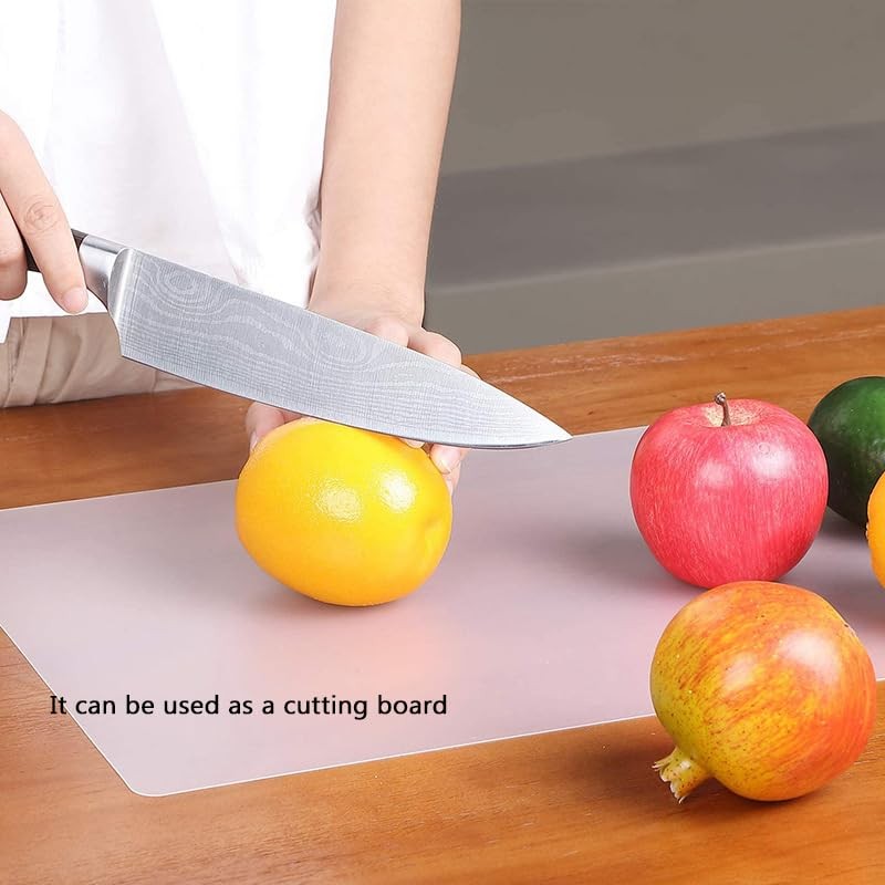 WADY 7Pcs Frosted Clear Flexible Kitchen Cutting Board,17.5 x 12