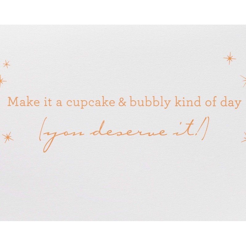 Papyrus Birthday Card for Her (Cupcake & Bubbly Kind of