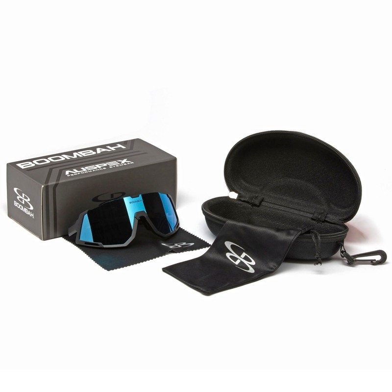 Boombah Auspex Falcon Sunglasses Black/Metallic Silver
