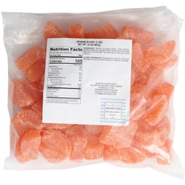 Orange Slices Candy, 2 Pound Bulk Bag, Candy Orange Slices Gummy Candy, Orange Candy