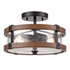 DEYNITE Farmhouse 2-Light Ceiling Light Fixture, Semi Flush Mount Ceiling