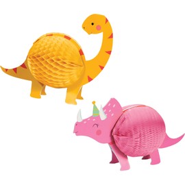 Creative Party PC346437 Cute Dinosaurs Honeycomb Centerpiece Set-2 Pcs