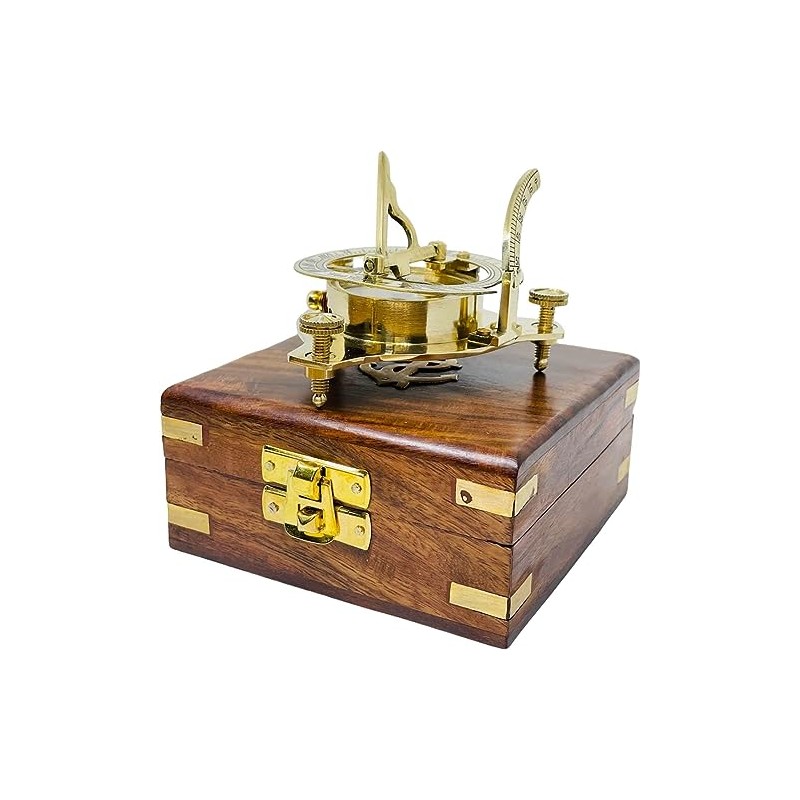 3" Brass Compass,Sundial Maritime Nautical Vintage Antique Nautical Sundial Compass,Brass