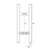 NHN Modern & Contemporary Double-Sided Ladder Style Push-Pull Stainless Door