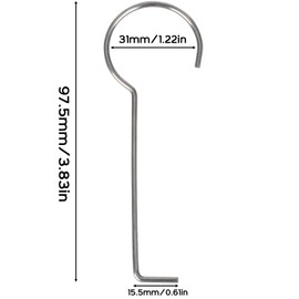 2 Pcs Drain Key Stainless Steel Drain Grate Puller Lift Out Key Drain Grate Lifting Hook for Shower Drain Cleaning, 2.5 mm / 0.1 Inch Thick, No Easily Bend