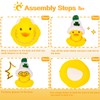 CoFuBcad Car Rubber Ducks Dashboard Decoration 2 Pack Winter Ducks