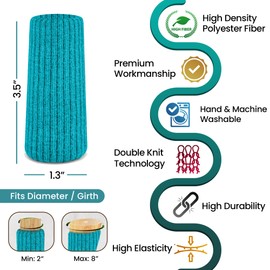 16 Pcs Aqua Green Premium Chair Leg Socks Protectors for Hardwood Floors - Do not Easily Fall Off - Very Easy to Put on - Fits All Leg Shapes - High Elastic Bar Stool Leg Covers - Furniture Pads
