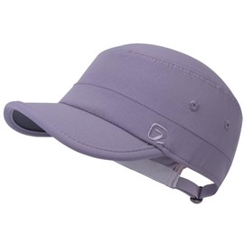 GADIEMKENSD Stretch Army Cap Sport Military Style Sun Hat for Men Women Tripper Cap Summer Cooling Travel Hiking Tactical Cadet Hat Dad Hats Breathable Flat Top Short Bill Corps Hat Purple