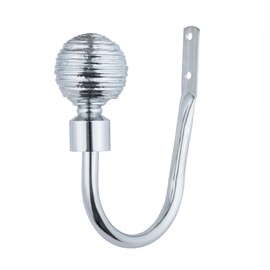 A.Unique Home Pair of Etched Ball Metal Holdbacks with Fittings, In a Variety of Colours. (Nickel, Holdbacks)