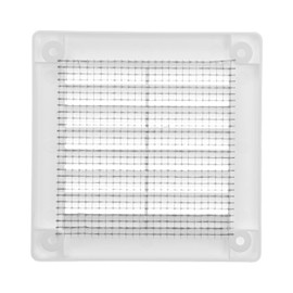 Vent Systems 3" x 3" Inch (Opening Dimensions) Plastic White Soffit Vent Cover - Flat Square Air Vent Grille - Air Vent Deflector - HVAC 4" x 4" Inch (Overall Dimensions)