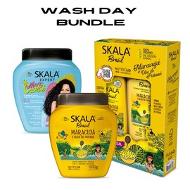 Skala Beauty Hair Masks - Nourishing, Gentle, Hydrating - Hair care Products Conditioner Moisture Shampoo Hydrate Moisturizing Repair Restore Vitamins:_3PK - Maracuja+MaisCachos+MaracujaS&C