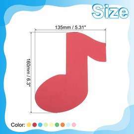 PATIKIL Bulletin Cutouts Paper, 54 Pcs Musical Note Shaped Bulletin Board Paper Cut Outs Decorations for Classroom DIY Crafts Projects Party Supplies, Multicolored