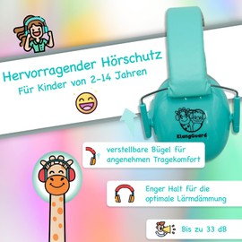 Children's Hearing Protection, High-Quality Earmuffs for Children from 2 Years, Noise Protection, Capsule Ear Protection, Sound Protection, Comfortable, Perfect for Parties, Everyday, Sports and Music