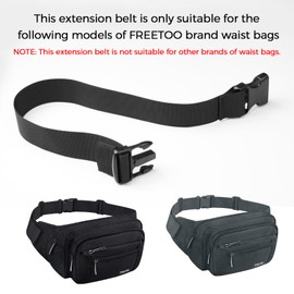 FREETOO Fanny Pack Extender Belt (Only for FREETOO Brand Waist Bags), Adjustable Strap with Maximum Length 19.7 Inches