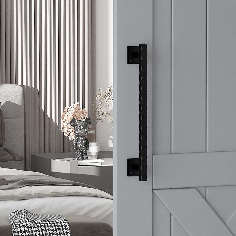 skysen Sliding Barn Door Handle Pull Black for Sliding Barn